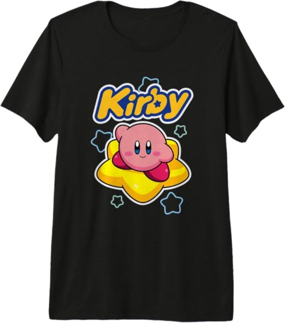 Kirby Nintendo Big Star Surfing Portrait Premium Tri-Blend T-Shirt